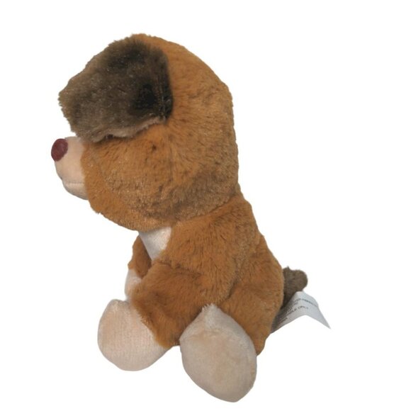 MGS Group Brown Puppy Dog Plush Stuffed Animal 7" - Picture 4 of 6